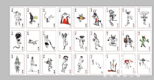 8岁男孩迷恋画画 妈妈把他画的54张怪兽制成扑克牌