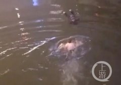 听见有人跳河  他二话不说跳进刺骨的河水中