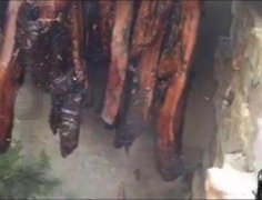 市区露天熏制腊肉 引来小区业主不满