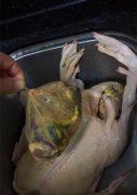 100多元买的生鸭子 肚里竟“藏”着一大袋异物